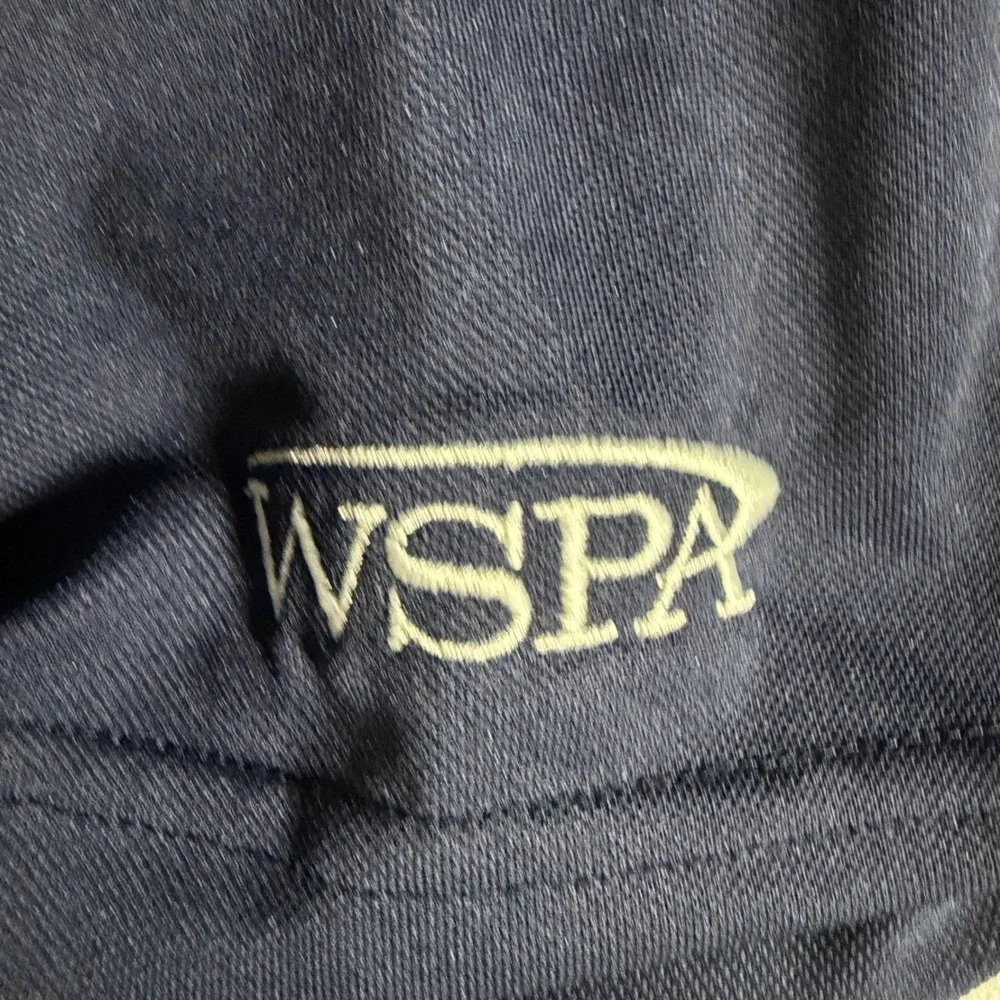 Adidas Golf Polo Shirt Men's Large Navy Blue Performance Short Sleeve WSPA Logo‎